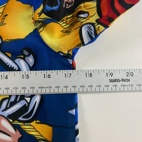 Vintage Superman Shirt Kids Boys Medium 10-12 Button Front Up DC Comics Warner - Picture 7 of 9